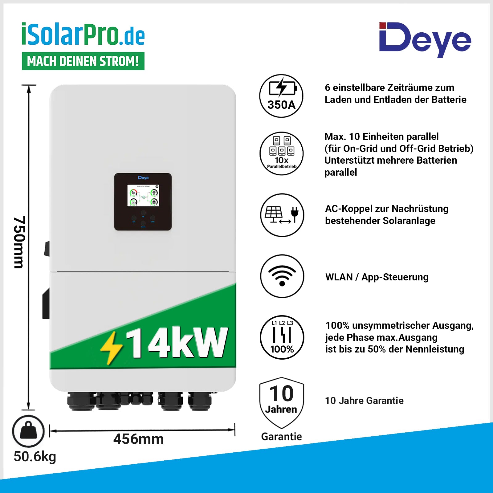 14kW_Deye_Hybrid_Wechselrichter_48V_SUN-14K-SG05LP3-EU-SM2_Dreiphasig_Niedervoltbatterie