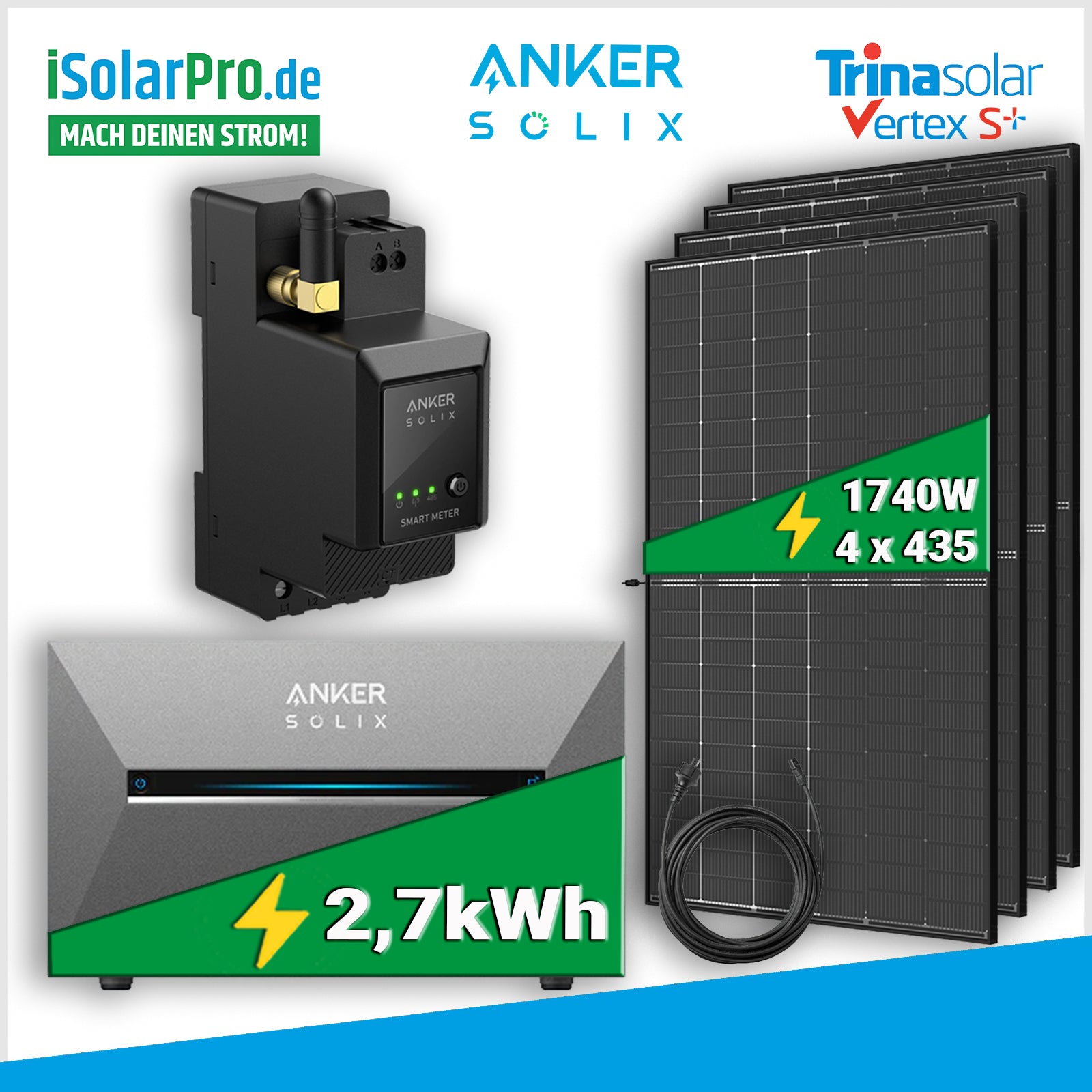 Anker SOLIX Solarbank 3 Pro 2,7 kWh – Balkonkraftwerk Speicher von iSolarPro