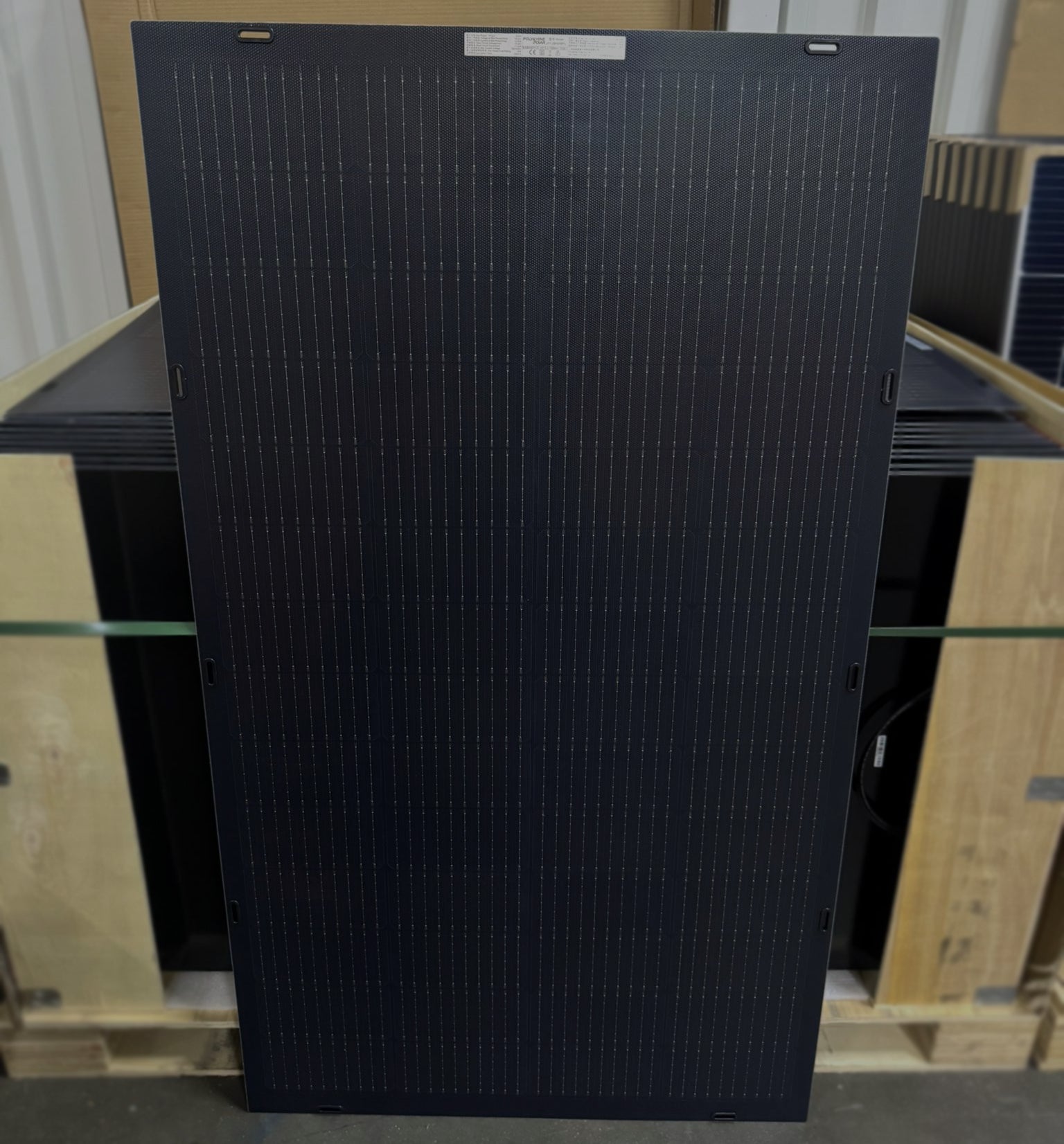 200W Flexibles Solarpanel mit Ösen JY1-28H200PC–Full Black Solarmodule 1380x790x2,5 Photovoltaik