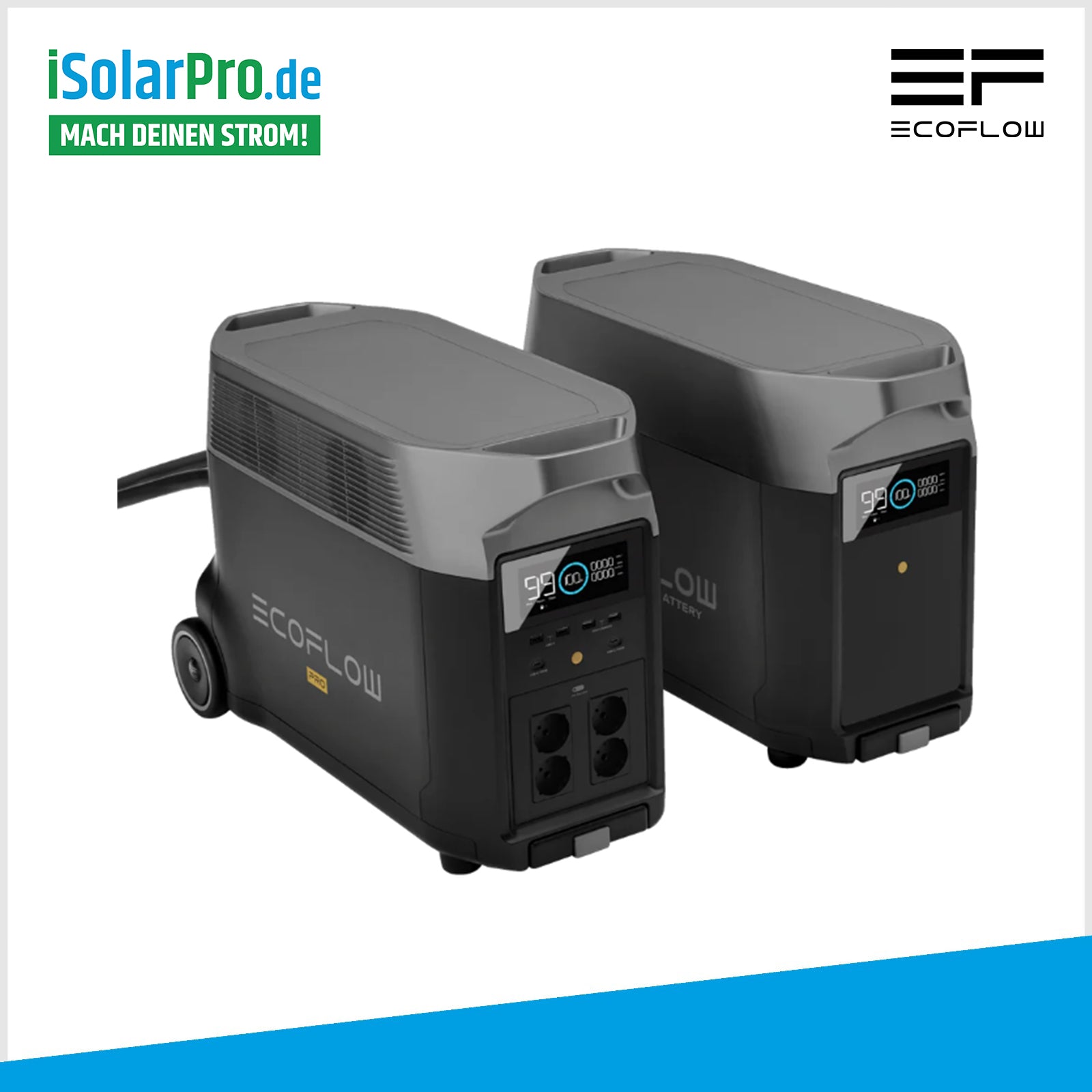 2x 3600Wh ECOFLOW Delta Pro EU - Portable Powerstation + Extra Battery