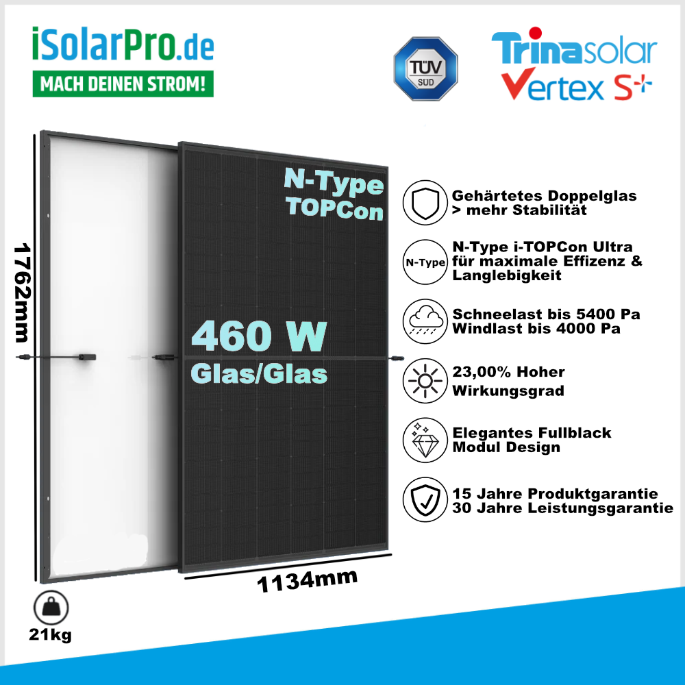 460W Trina Solar Vertex S+ TSM-NEG9R.25