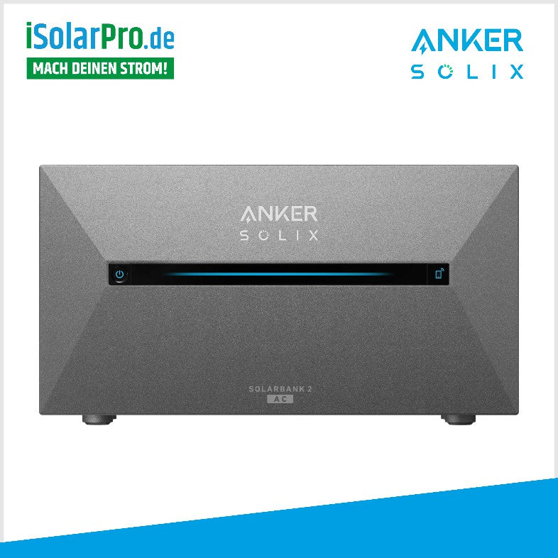 Anker SOLIX Solarbank 2 E1600 AC, Solarstromspeicher für Balkonkraftwerk Batterie