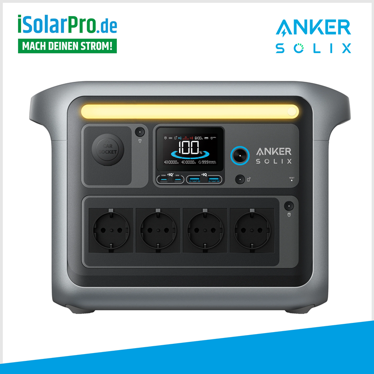 1.056kWh Anker SOLIX C1000 Tragbare Powerstation - 1056Wh | 1800W LiFePO4