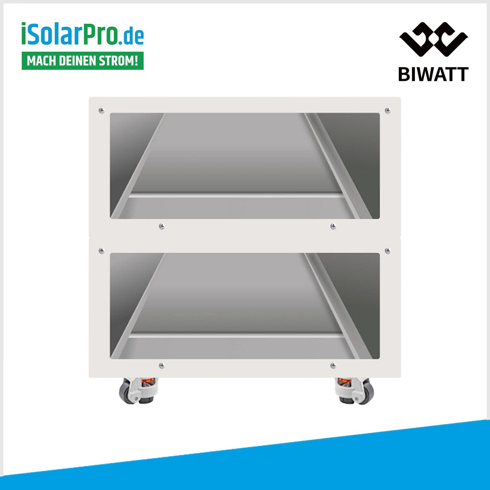 BIWATT Batteriegestell 2-lagig fĂŒr 4,5kWh R2 Natrium-Ionen Batteriemodul