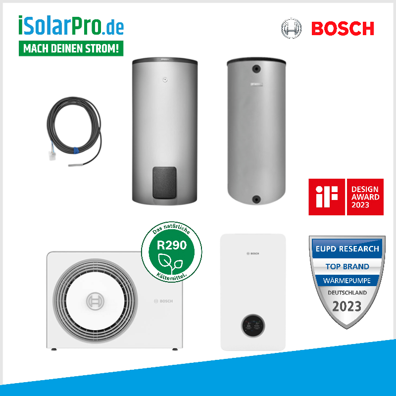 Bosch Monoblock 5800i AW Komplettsystem mit Kompaktmodul, Warmwasser- und Puffers