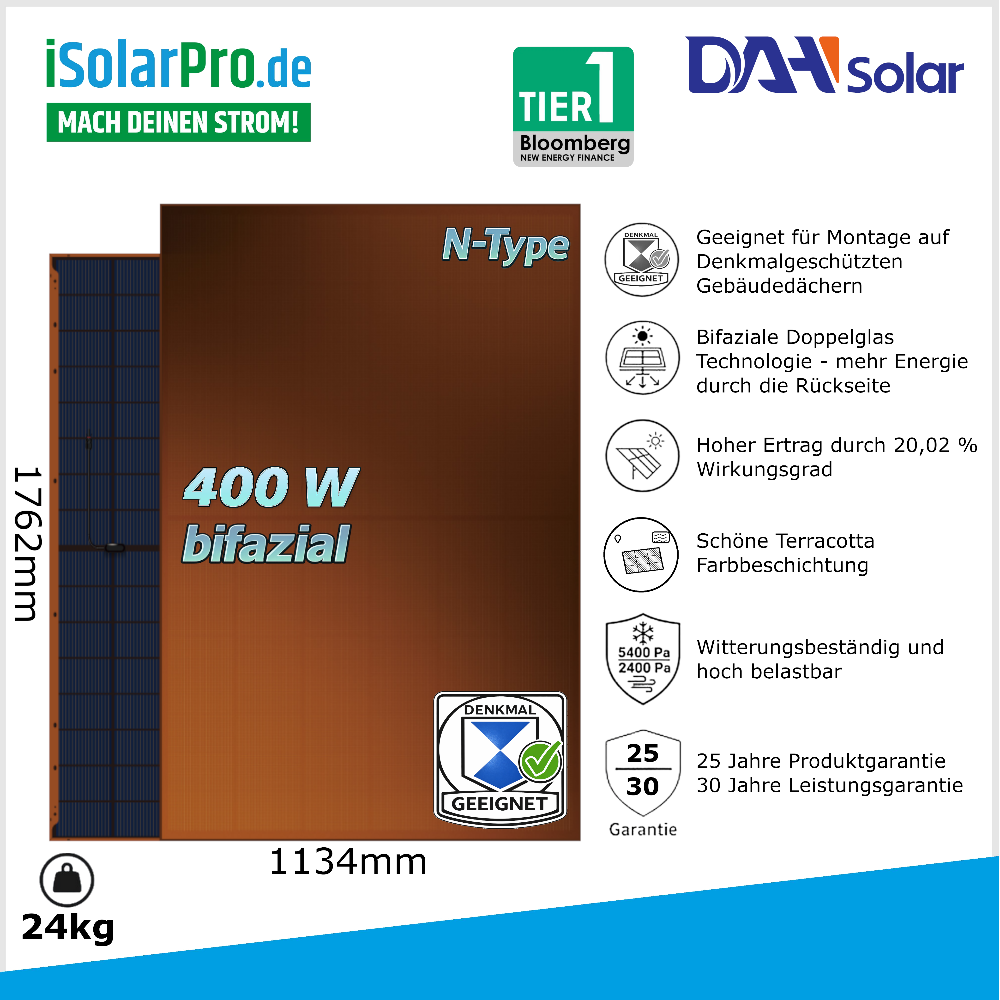 DAH Solar DHN 48Z16 Terracotta Solar Module