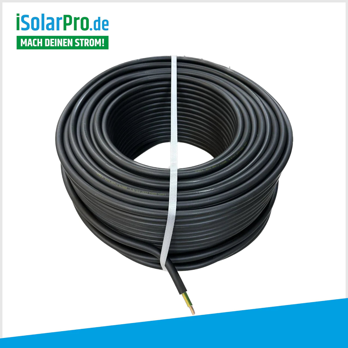30m ISOLARPRO Erdungskabel Erdleitung - PVC NYY-J 1 x 16mm² RE schwarz Erdkabel