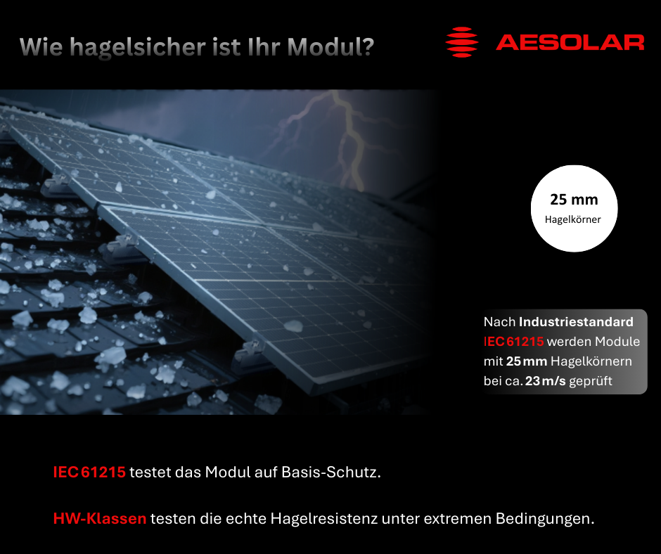 AESOLAR bifazial Hagelschutzklasse 4