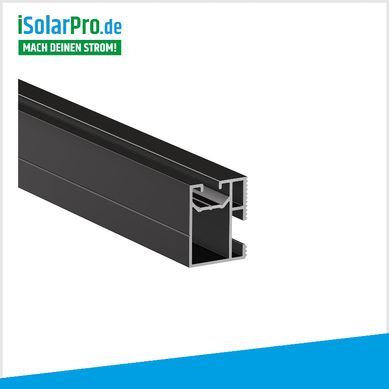 2.4m ISOLARPRO PREMIUM Solarmontageprofil Aluminium schwarz 32x40mm
3.6m ISOLARPRO PREMIUM Solarmontageprofil Aluminium schwarz 32x40mm