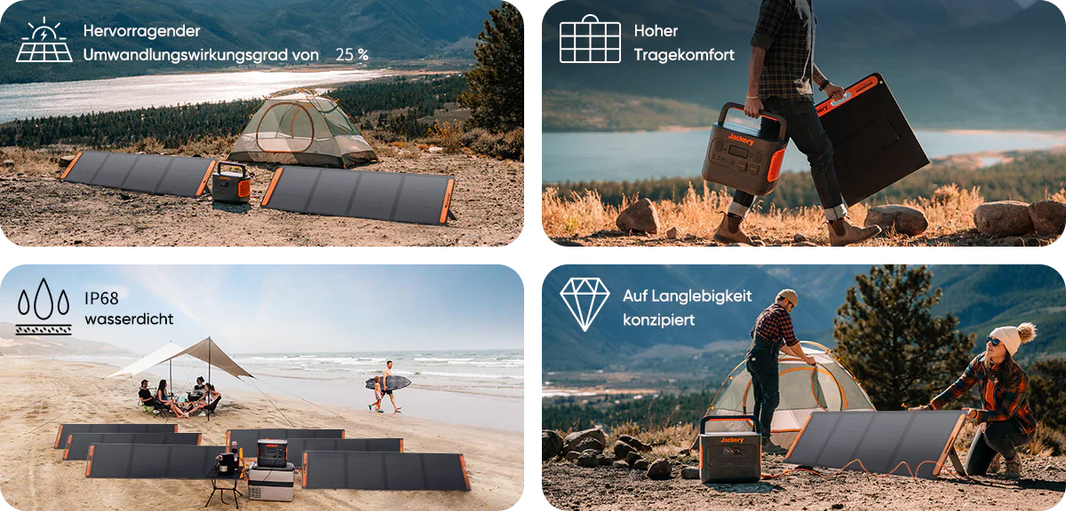 Jackery SolarSaga 200 faltbare Solarmodule Bifacial