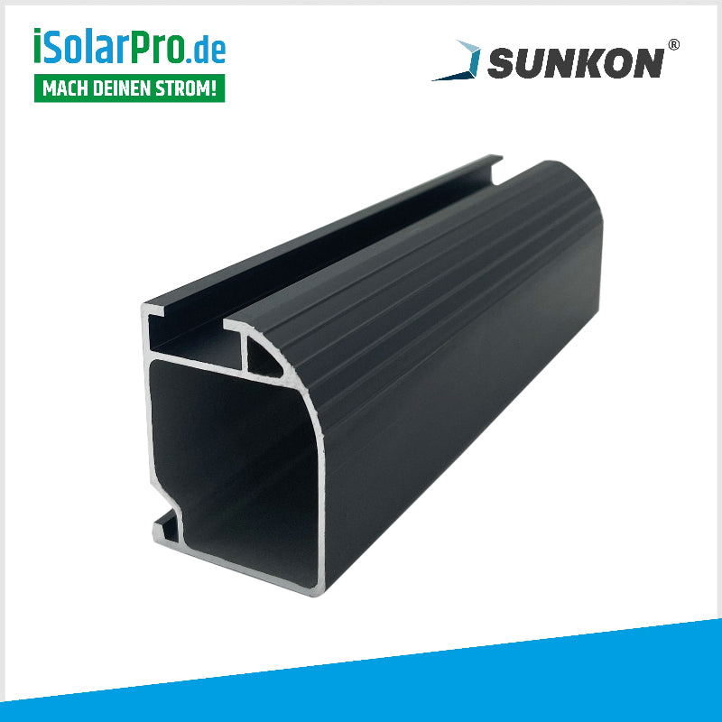 3.61m SUNKON Montageprofil schwarz Montageschiene fĂŒr Solaranlage