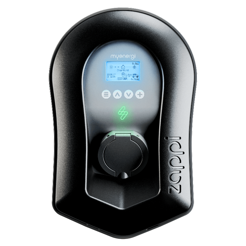 Myenergi ZAPPI-2H22UB-T Schwarz Wallbox 11/22 kW (3-phasig), WLAN,Typ-2 Steckdose, mit integriertem Hub