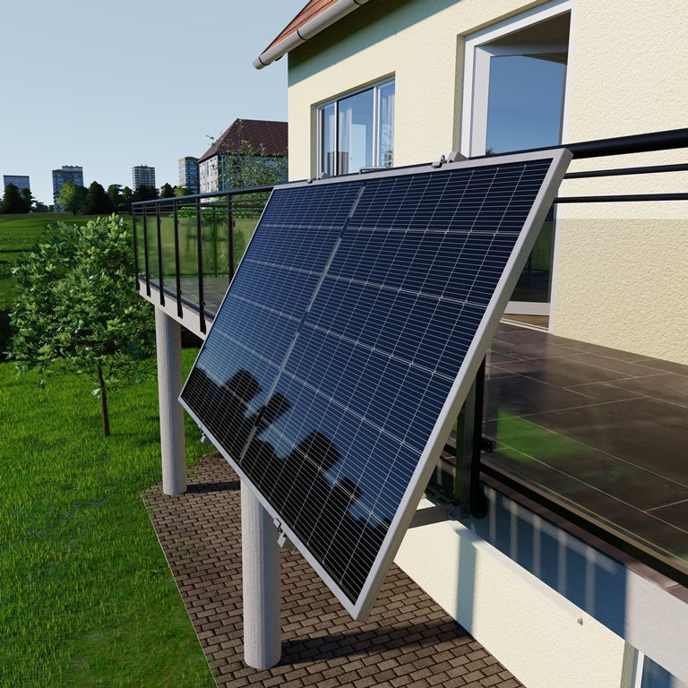HUX-POWER 2.0 Balkonkraftwerk universal Solarmodul-Halterung für Balkon-Wand-Flachdach