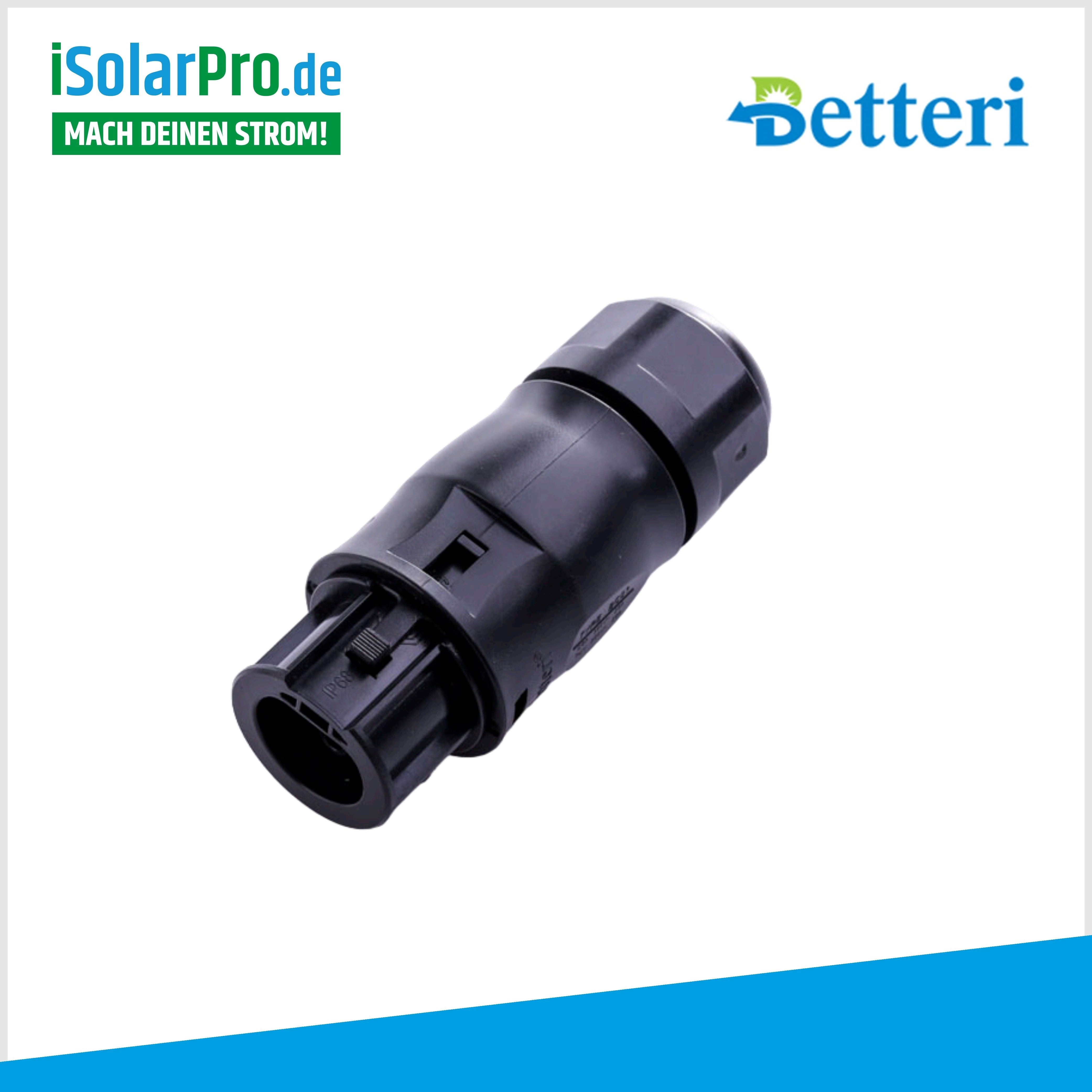 PPO Material Solar Panel Waterproof Connectors End Cap for Betteri BC01 Male