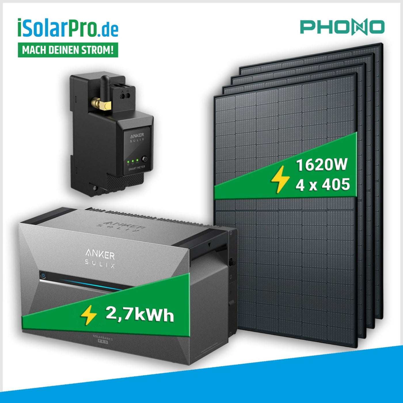 1620kW_2700kWh_ANKER_Balkonkraftwerk_Solarbank_3_E2700_4x_405W_PHONO_Solarmodule