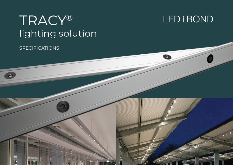 TRACY® LED Lichtleisten für Carport  IP67 Aluminium LED-Spots