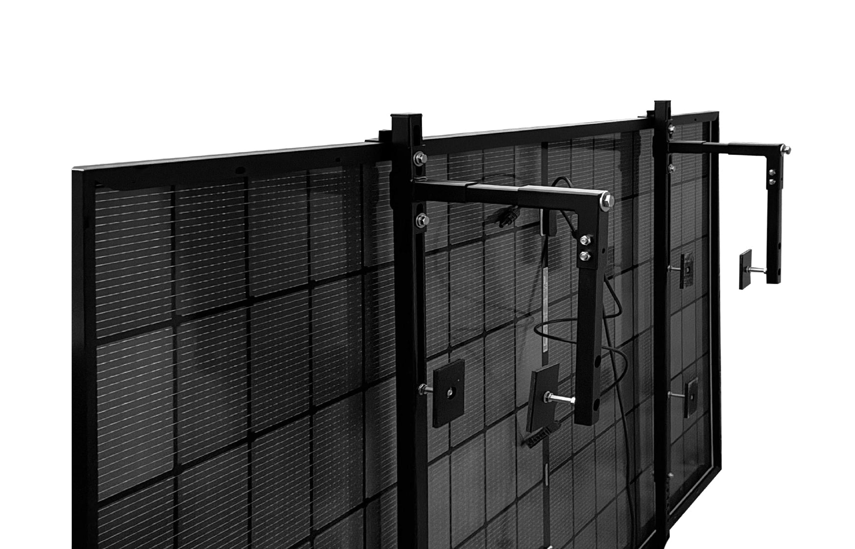 Wattstone Balkonhalterung für Betonbalkone mit Mauerstärken 10 bis 18cm für 1 Modul inklusive Absturzsicherung