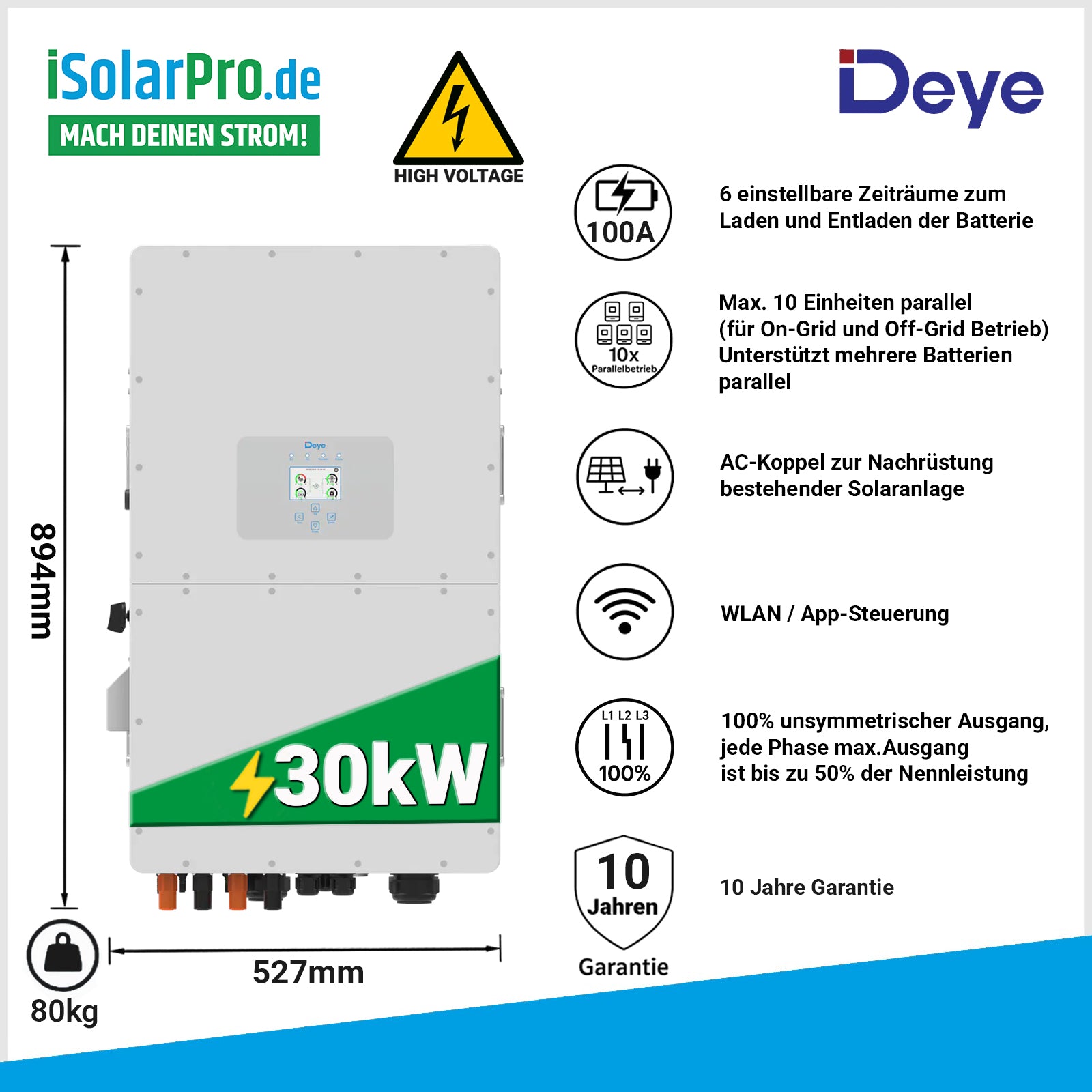 30kW_Hybrid-Wechselrichter_Deye_SUN-30K-SG01HP3-EU-BM3_Dreiphasig_Hochspannungsbatterie