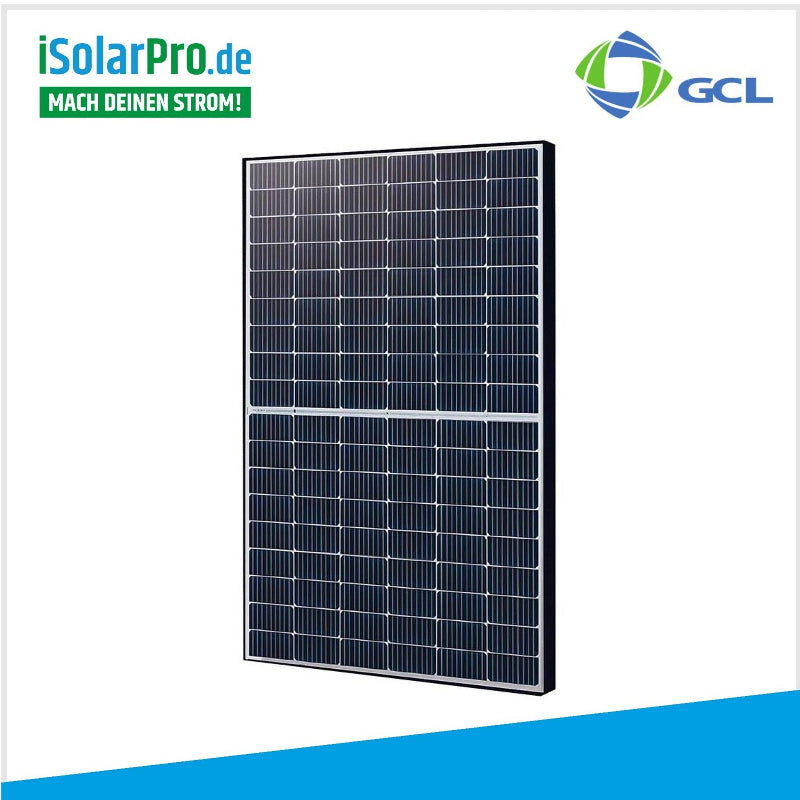 820/800W Balkonkraftwerk - Set / Steckerfertig / 2x410W GCL M10/54H Solarmodule Monokristalline + 800W FOX Wechselrichter + HUX-POWER universal Solarmodul-Halterung