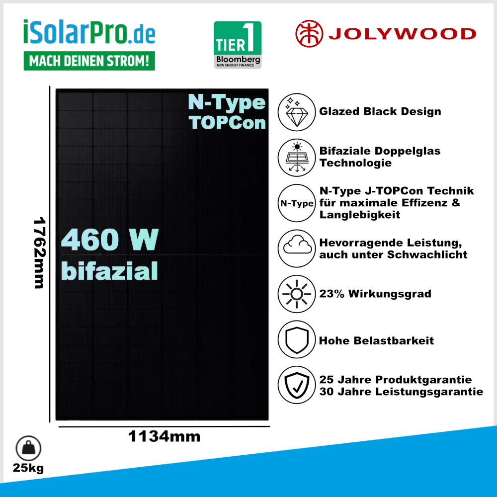 460W Jolywood JW-HD96N-R2 Glazed Black