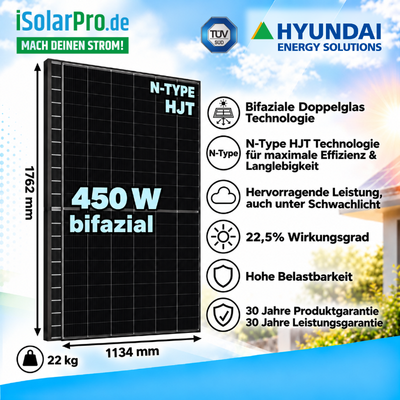 450W Hyundai HeteroMax HiT-H450CE-BF