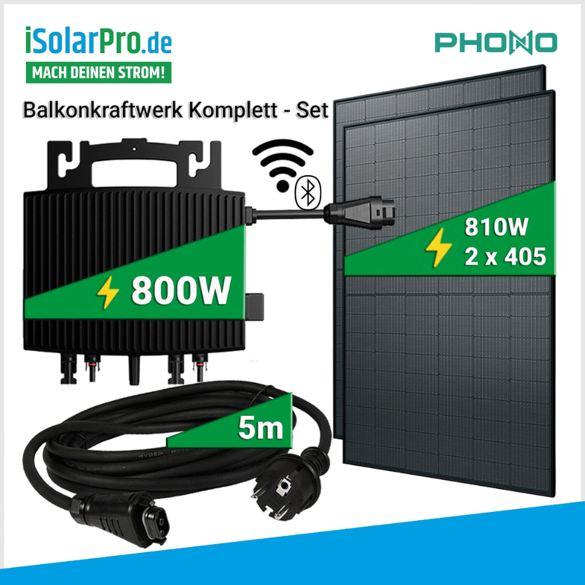 800_W_Balkonkraftwerk_Set_ESTAR_ ENERGY_ES-800_W_Mikro Wechselrichter_405_W_PHONO _Solarmodule