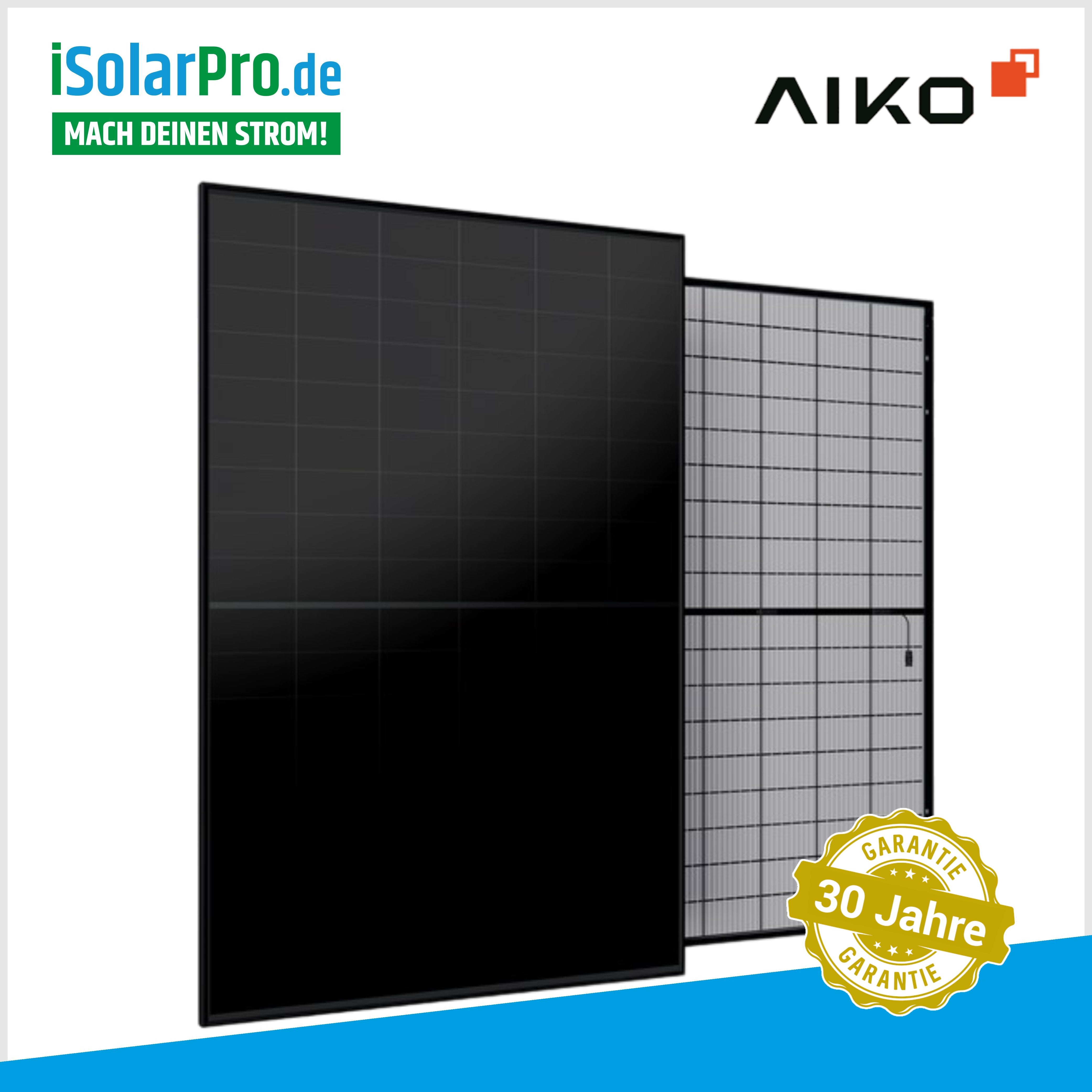 455W Aiko A-MAH54Db-Doppelglas Full Black Neostar 2S+ 1757x1134x30 mm Solarpanel Solarmodul Photovoltaik