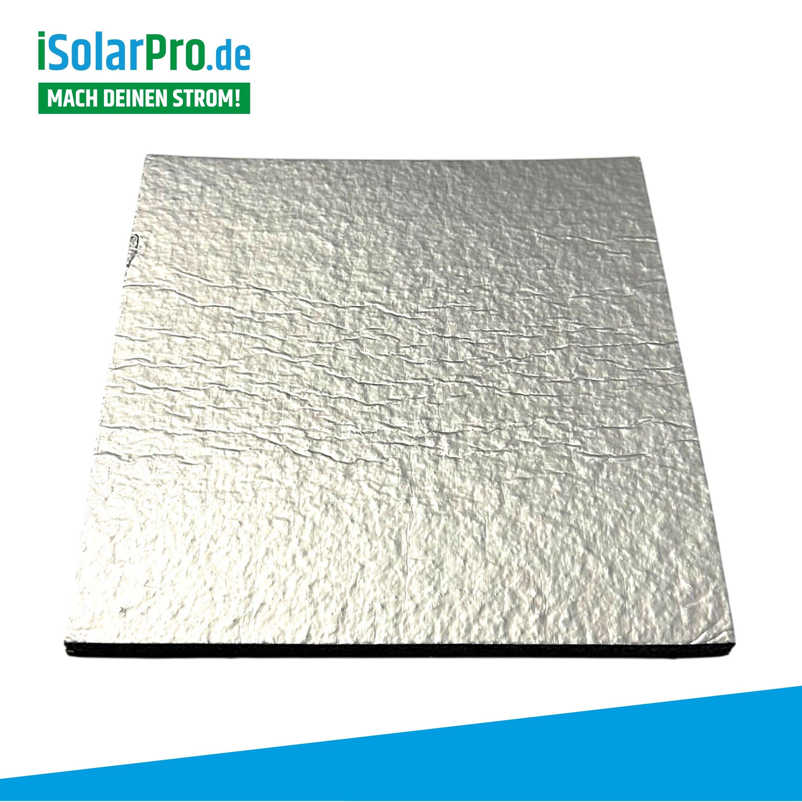 Alukaschierte Bautenschutzmatten Wattstone 200 x 200 x 12 mm für Aufständerung aus Feinbeton für PV Solarmodule