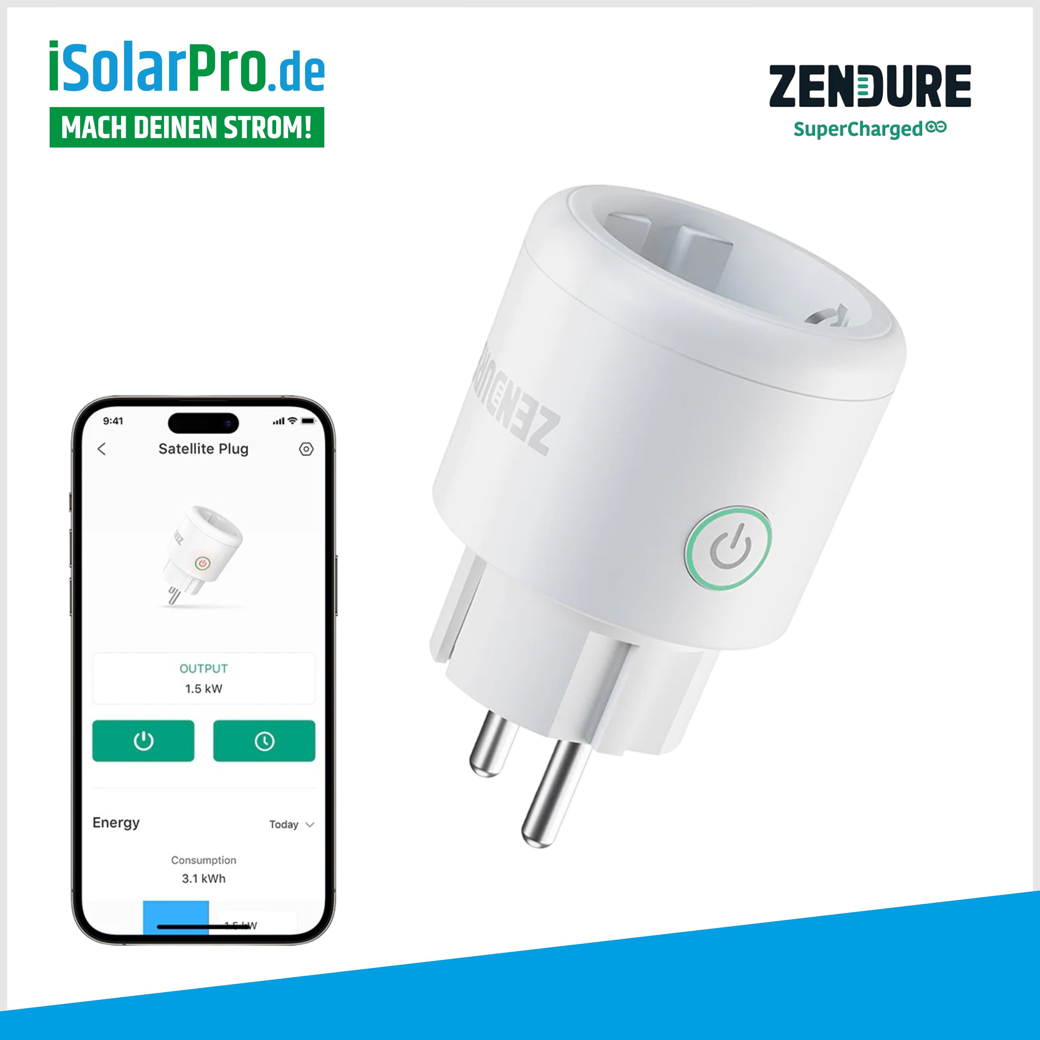 Zendure Satellite Plug Smart Plug App Control Intelligent Socket 