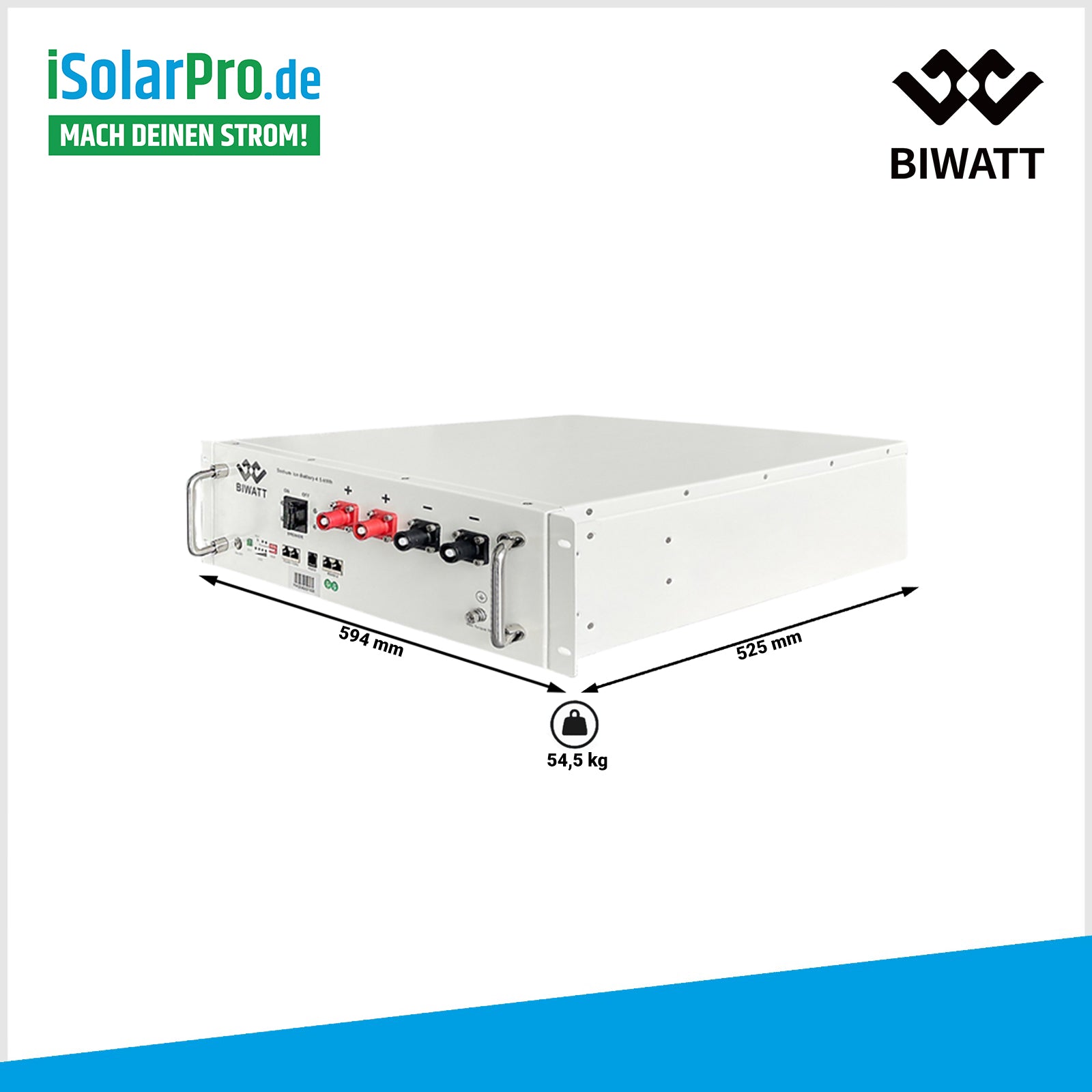 BIWATT 4,5kWh R2 Natrium-Ionen Batteriemodul kompatibel mit Deye