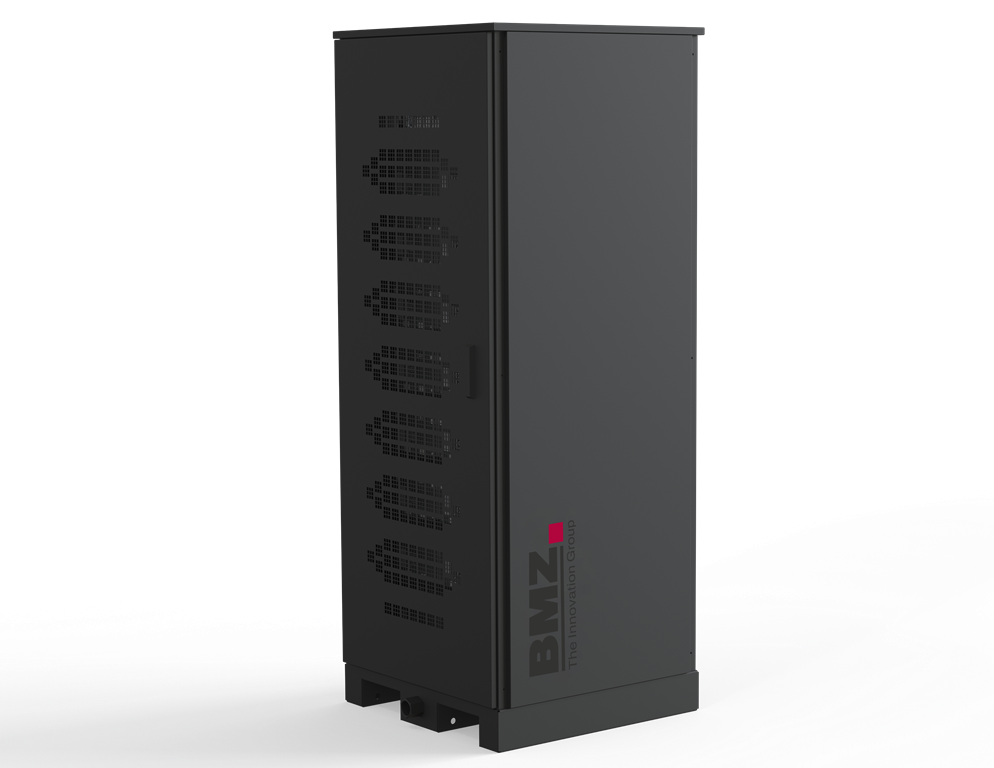 80 kW BMZ POWER2RAXX INDOOR der modulare Gewerbespeicher mit 80 kWh im Rack