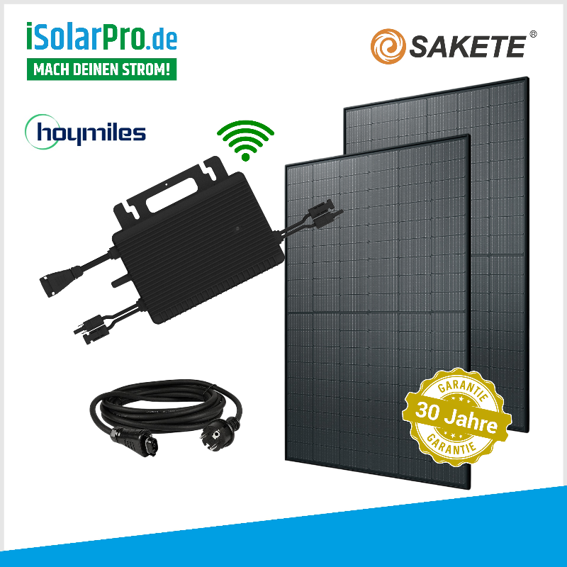 Balkonkraftwerk Solarmodule hoymiles Wechselrechter