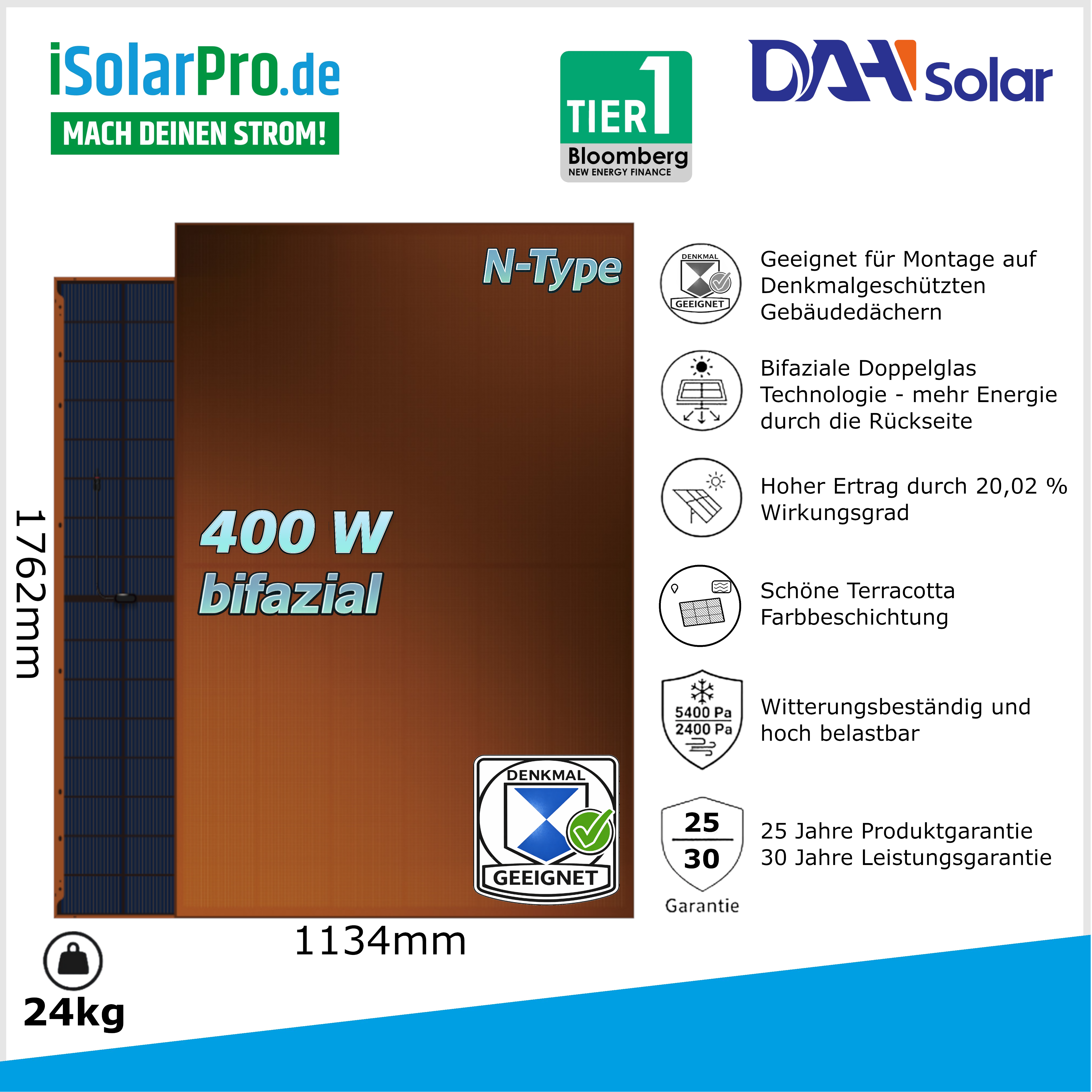 DAH Solar DHN 48Z16 Terracotta Solar Module