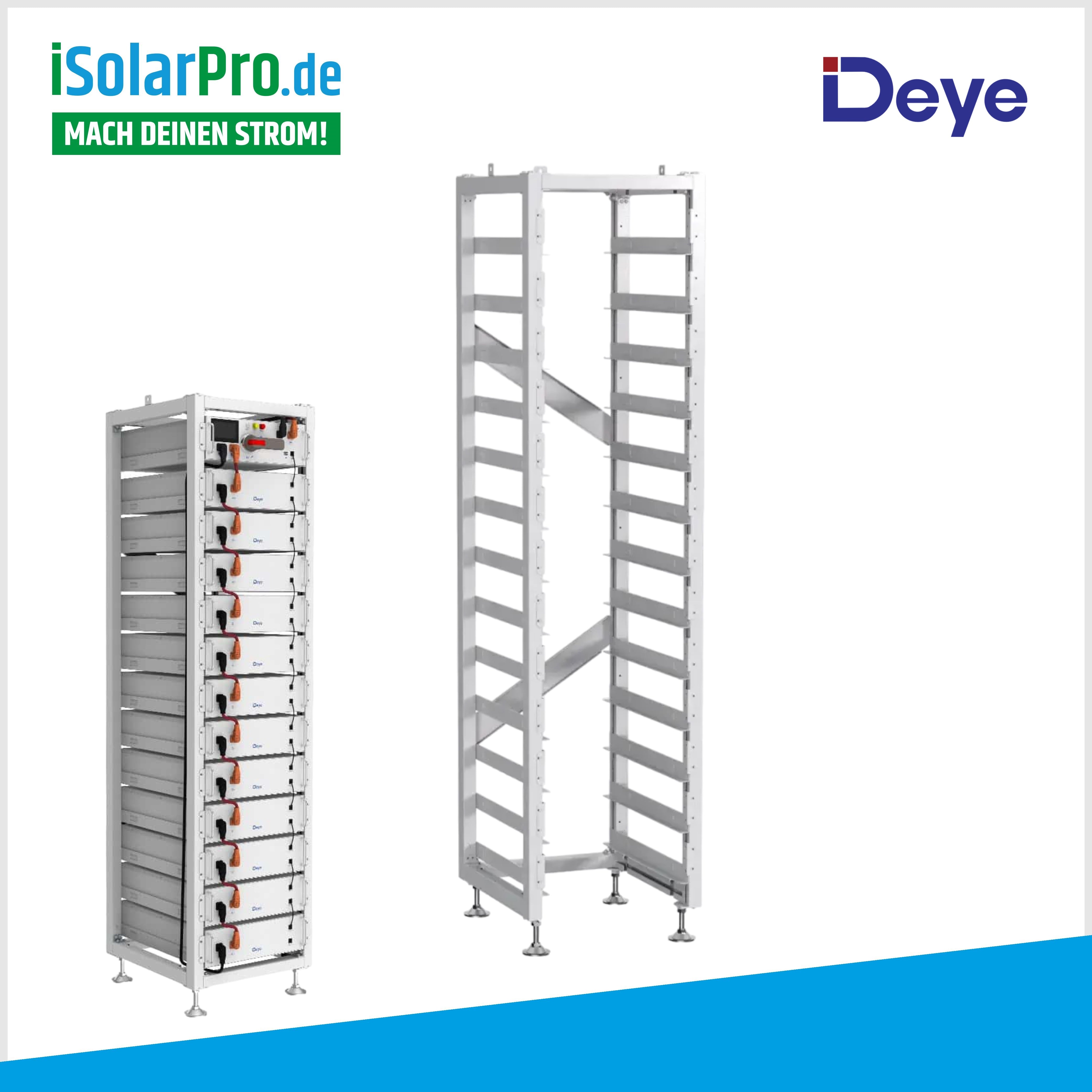 Deye 3U-H-Rack für Hochvolt 12 BOS-GM 5.1 Batterien 58x59x220 cm