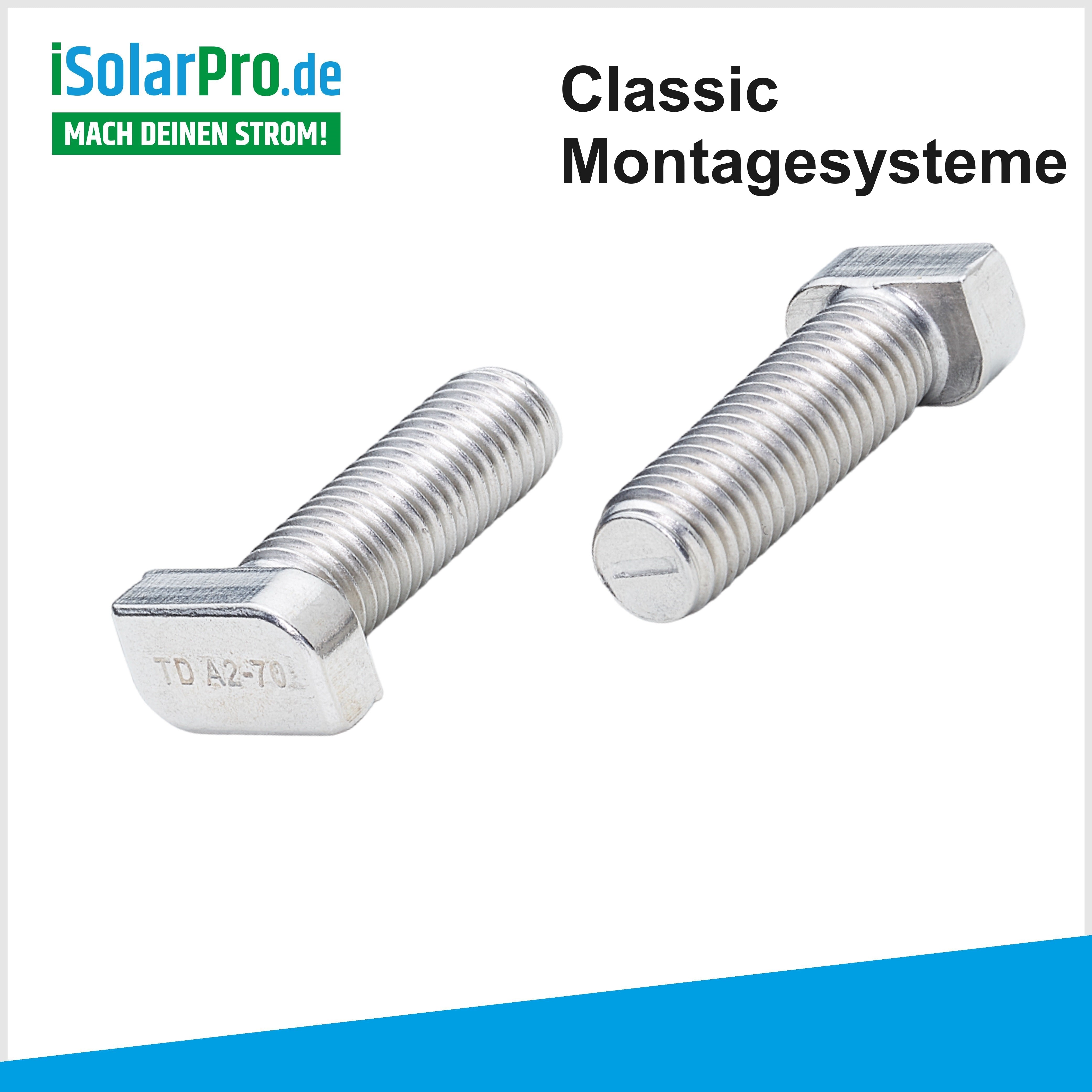 Hammerkopfschraube Classic M10x32mm für Montageprofil 40x40mm