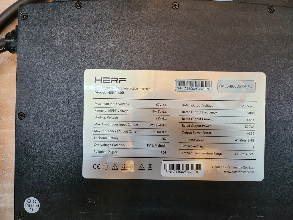 800W HERF Mikro Wechselrichter HERF-800  Inverter Solar Balkonkraftwerk