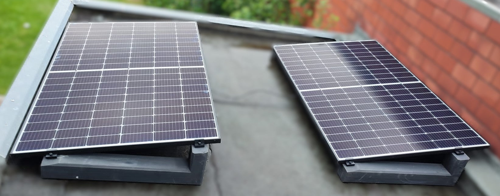 HUX-POWER® 10° PV-Aufständerung für 1-PV Modul inkl. Klemmen und Bautenschutzmatten