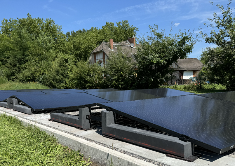 HUX-POWER® 10° PV-Aufständerung für 4-PV Module im Ost-West Aufbau