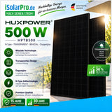 500W HUXPOWER® HPTB500 · N-Type · TRANSPARENT · BIFAZIAL · Doppelglas · 1961×1134×30 mm Solarpanel Photovoltaik