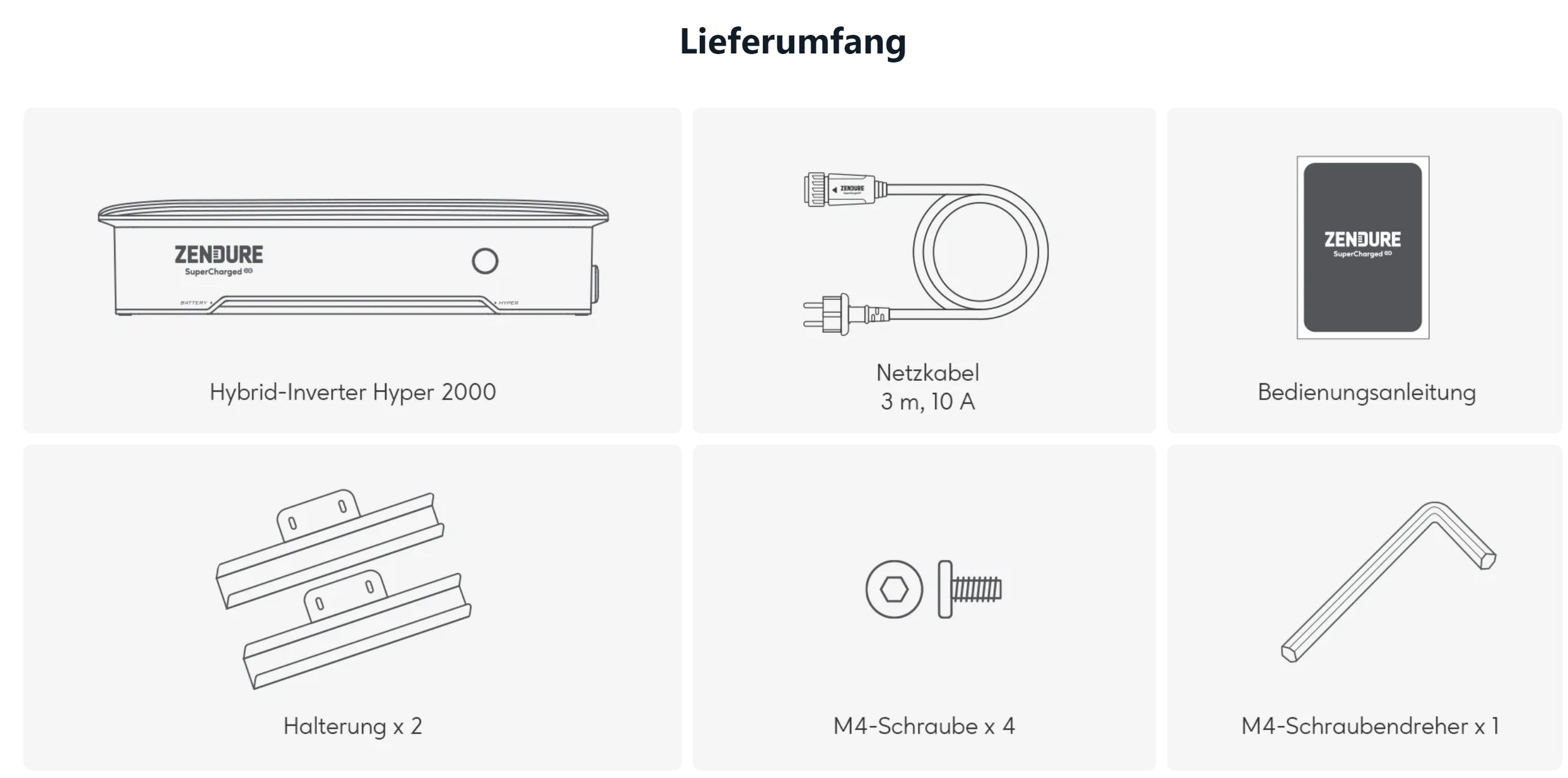 1920Wh Zendure SolarFlow Hybrid-Inverter-Hyper 2000 + 1x Zendure Solar Speicher Batterie