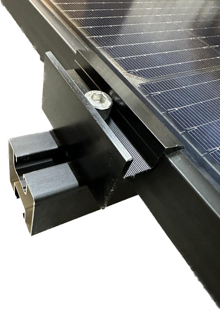 30mm end clamp ALU black for solar modules, photovoltaic PV mounting 