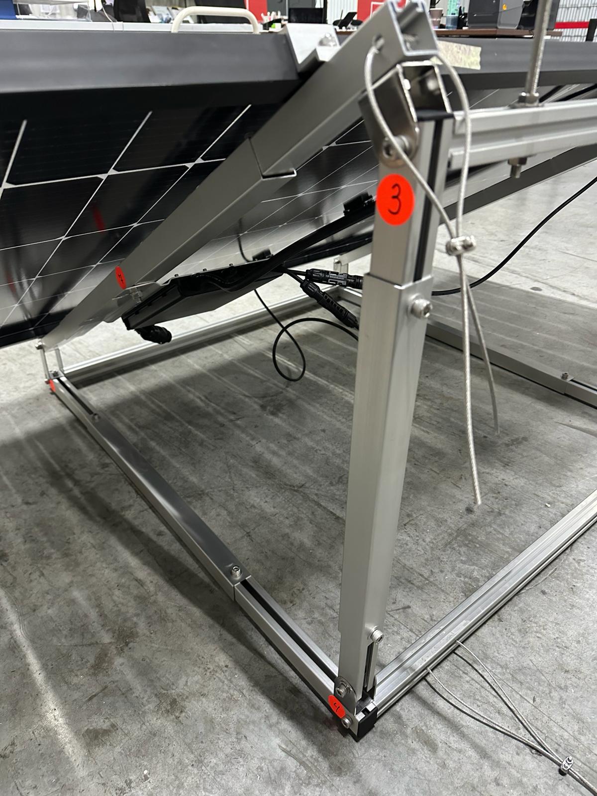 Balcony power station universal solar module holder for balcony wall flat roof