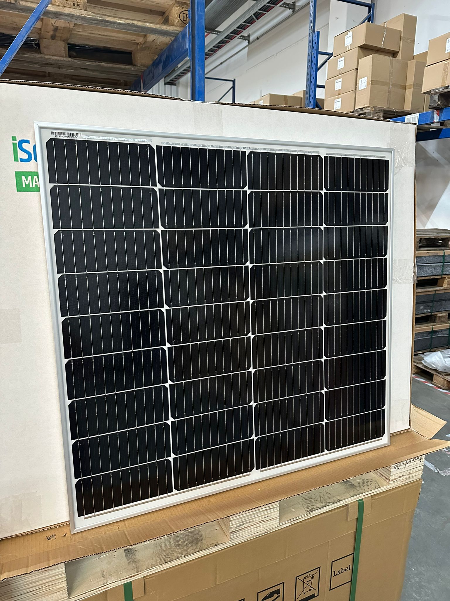 100W ISOLARPRO Monokristallin 100Watt Solarmodul Solarpanel 720x765x30mm 10A