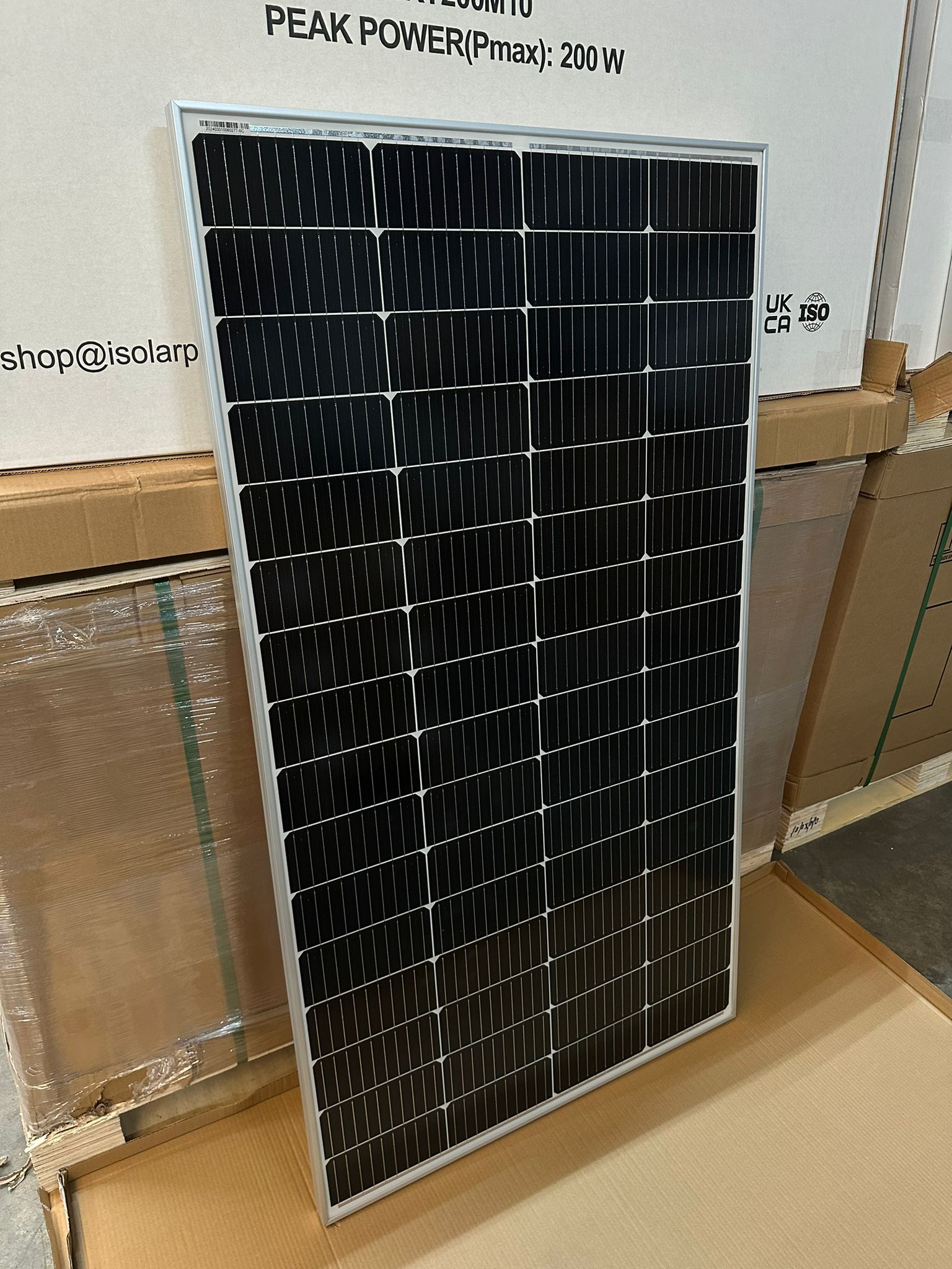 200W ISOLARPRO Monokristallin 200Watt Solarmodul Solarpanel 1375x765x30mm 20A