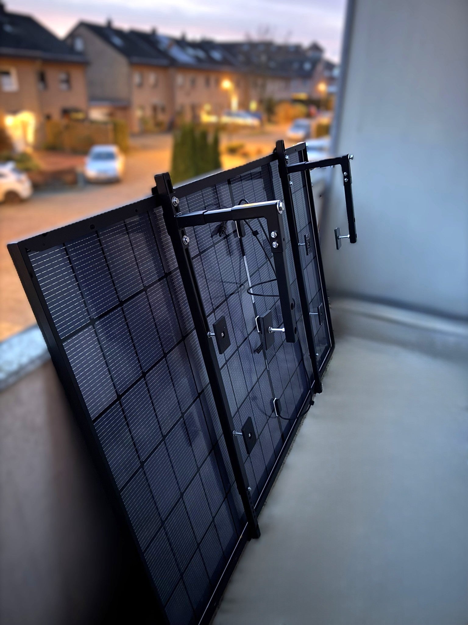 Wattstone Balkonhalterung für Betonbalkone mit Mauerstärken 10 bis 18cm für 1 Modul inklusive Absturzsicherung