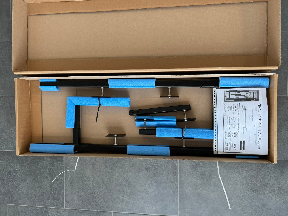 Wattstone Balkonhalterung für Betonbalkone mit Mauerstärken 10 bis 18cm für 1 Modul inklusive Absturzsicherung