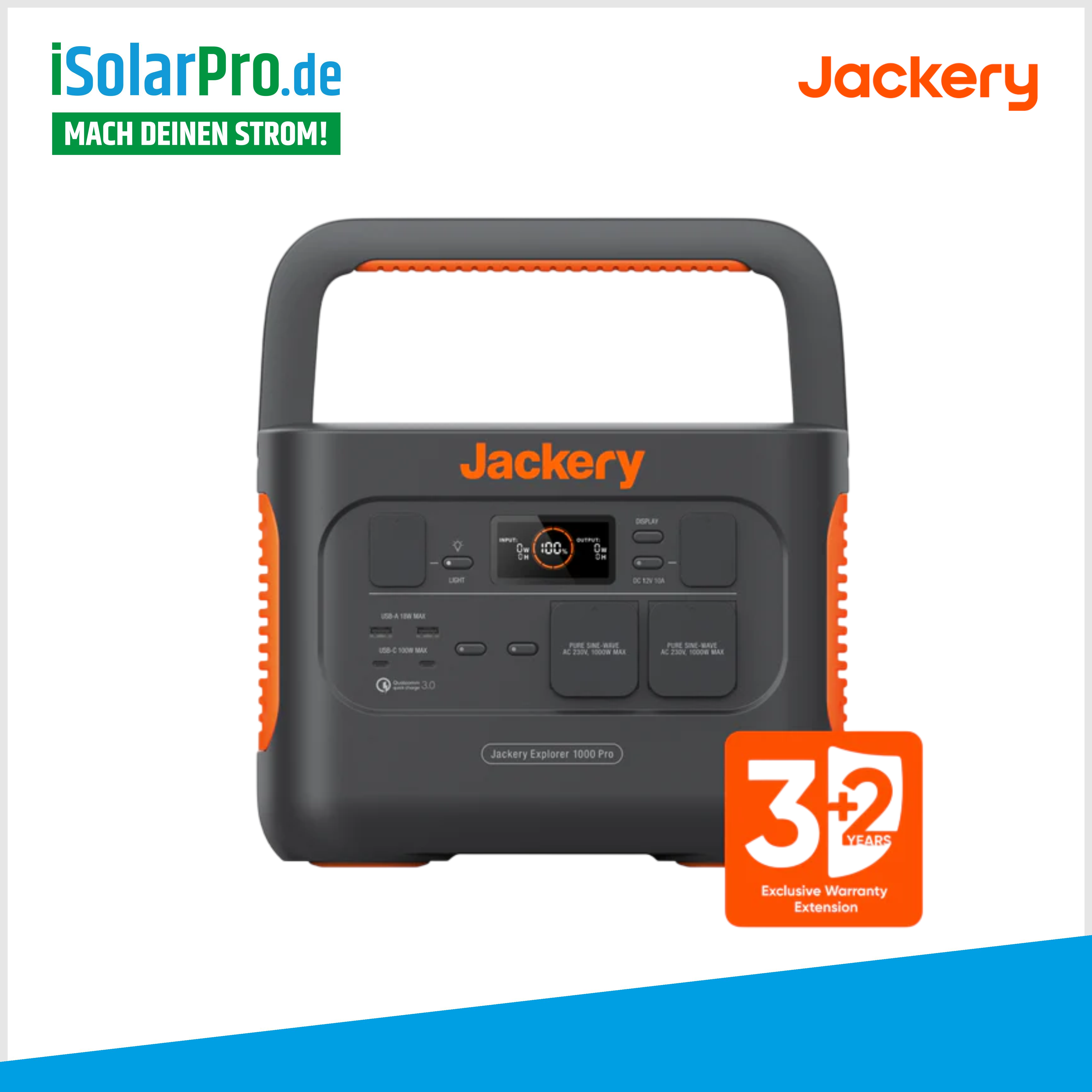 1264Wh Jackery Explorer 1000 PLUS Tragbare Powerstation