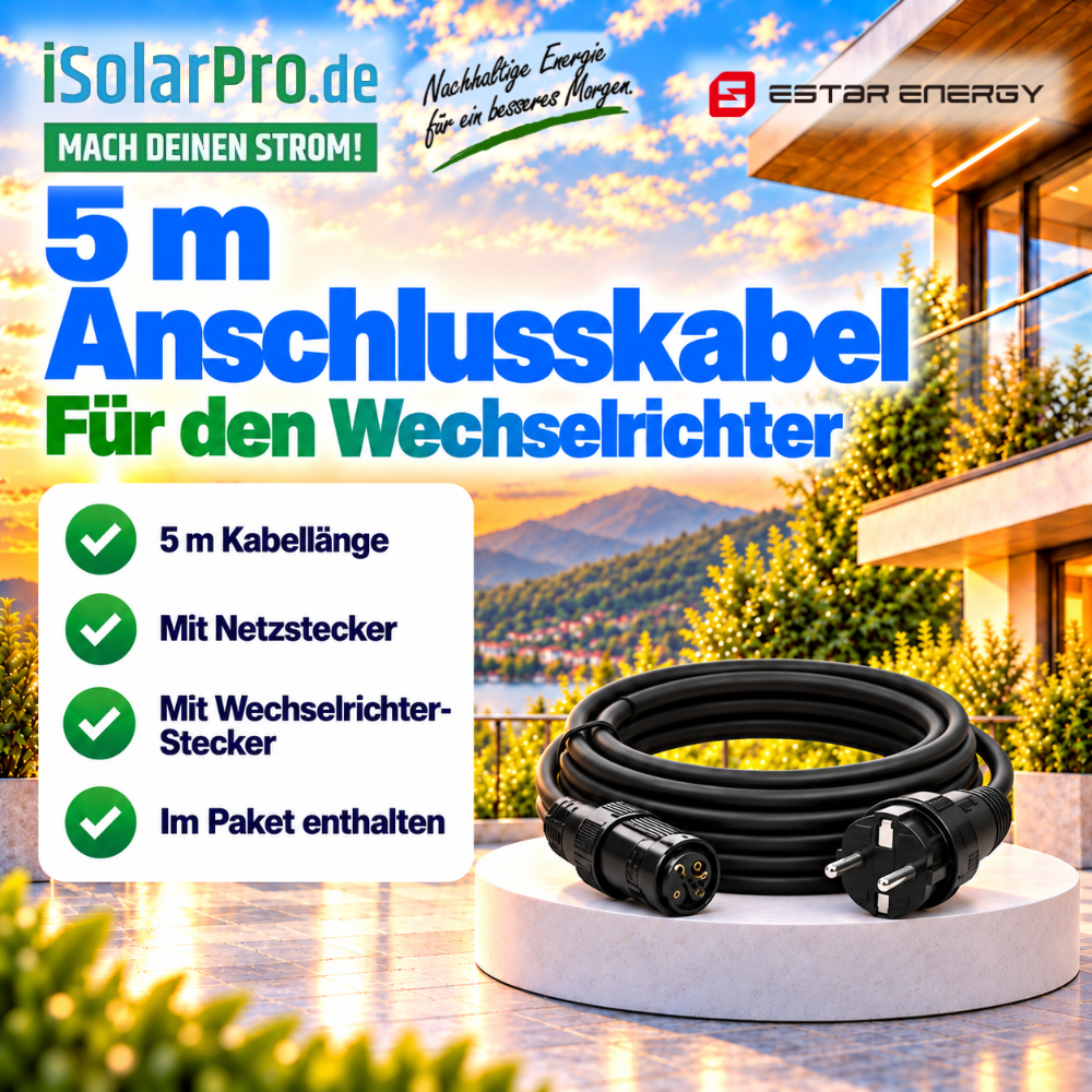 800W | 940Wp Balkonkraftwerk - Set | 2x 470W Trina Vertex S+ TSM-470NEG9R.28 + 800W ESTAR ENERGY ES-800-W Mikro Wechselrichter