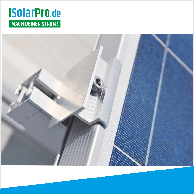35mm Modul Endklemme ALU für Solarmodule, Photovoltaik PV Montage