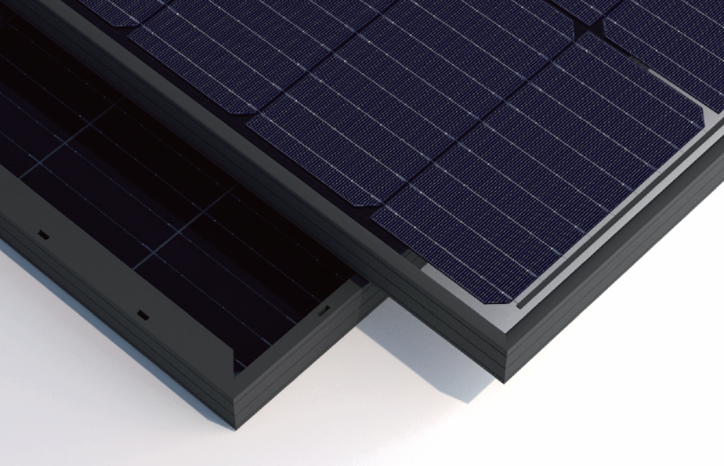 400W SAKETE TRANSPARENT Glas-Glas Bifazial HJT BLACK Solarmodule 1755x1038x30mm Photovoltaik Solarpanel